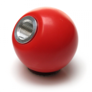 BALL KNOB RED/BLACK BAKELITE WITH STEEL INSECT